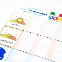 Agenda visiva giornaliera con pittogrammi