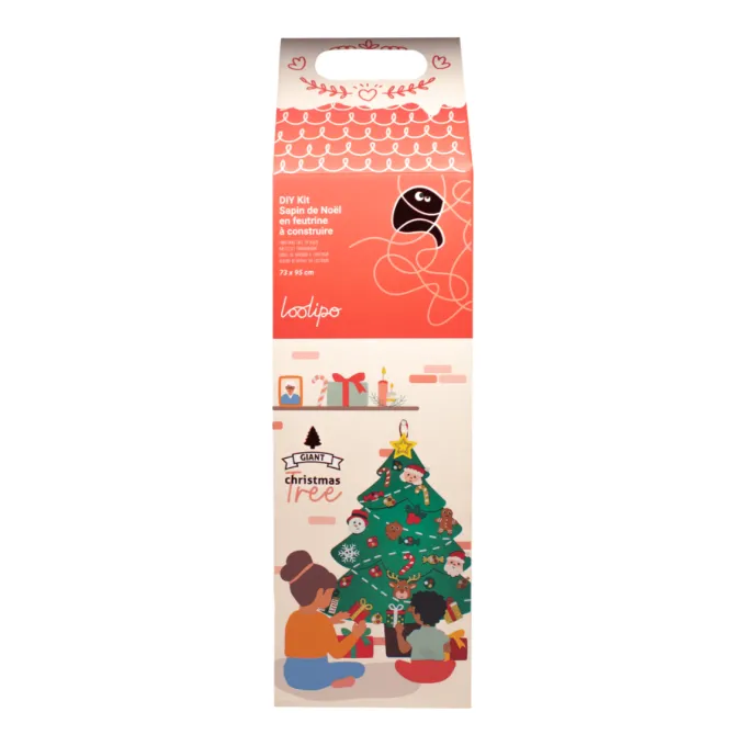 Albero di natale gigante in feltro