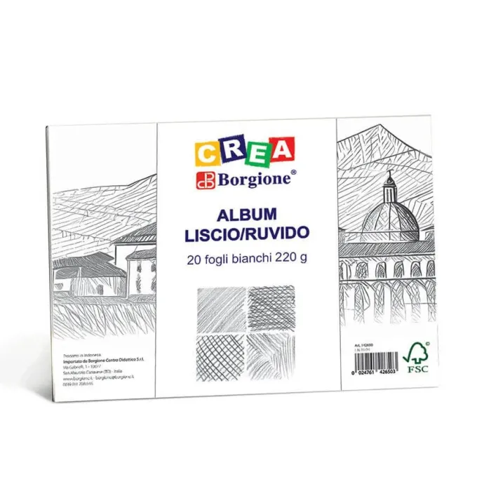 Album disegno borgione bianco 24x33 - 200 grammi