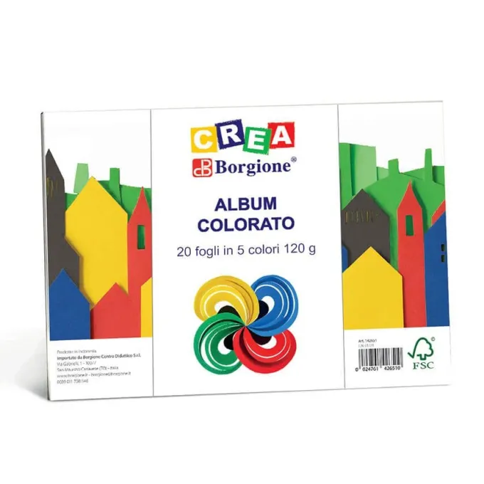 Album disegno borgione 5 colori 24 x 33 120gr