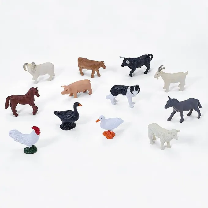 Animali della fattoria mini 12 pezzi