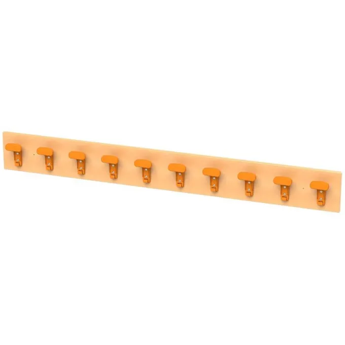 Appendiabiti a 10 posti cam basic faggio arancione