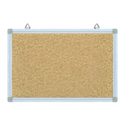 Bacheca in sughero con cornice in alluminio cm 60x40