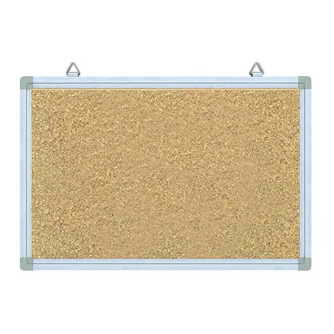 Bacheca in sughero con cornice in alluminio cm 60x40