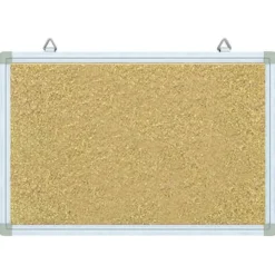 Bacheca in sughero con cornice in alluminio cm 90x60