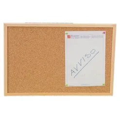 Bacheca in sughero con cornice in legno cm 45x30