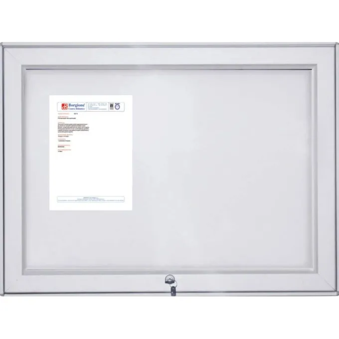 Bacheca magnetica con serratura cm 80x60x5