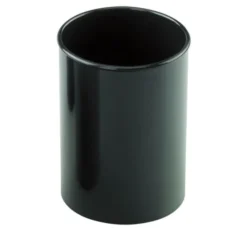 Barattoli portapenne nero borgione in plast. riciclata 10 pz