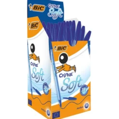 Bic cristal soft blu tratto mm 1.2 - 50 pezzi