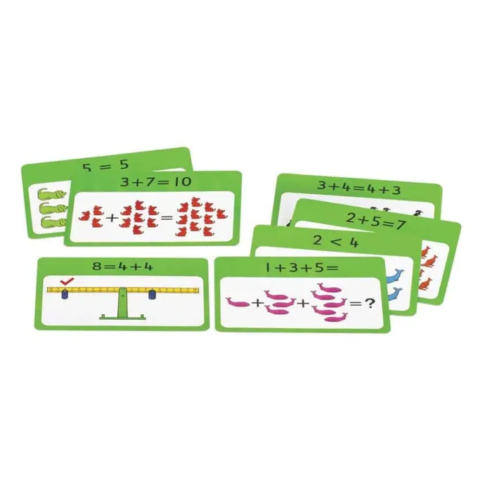 Bilancia matematica con schede