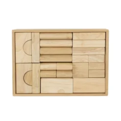Blocchi in legno con cassetta - 46 pezzi