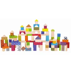 Blocchi in legno fantasia - 100 pezzi