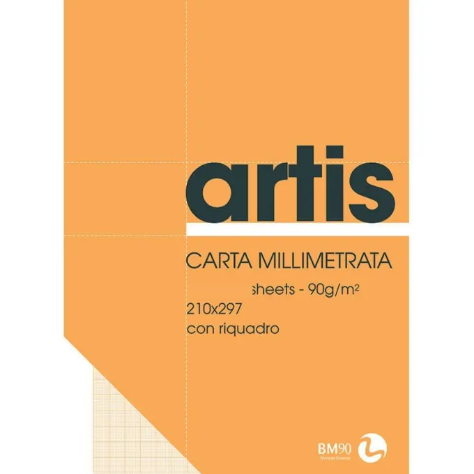 Blocco carta millimetrata a4 50ff 80gr