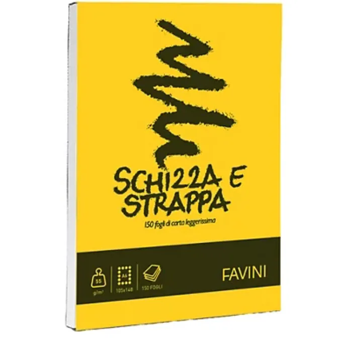 Blocco disegno schizzaestrappa favini a4