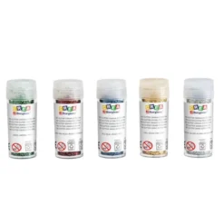 Brillantina glitter bio - grana extra fine - 5 colori 8 gr