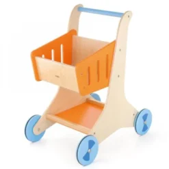 Carrello supermarket in legno