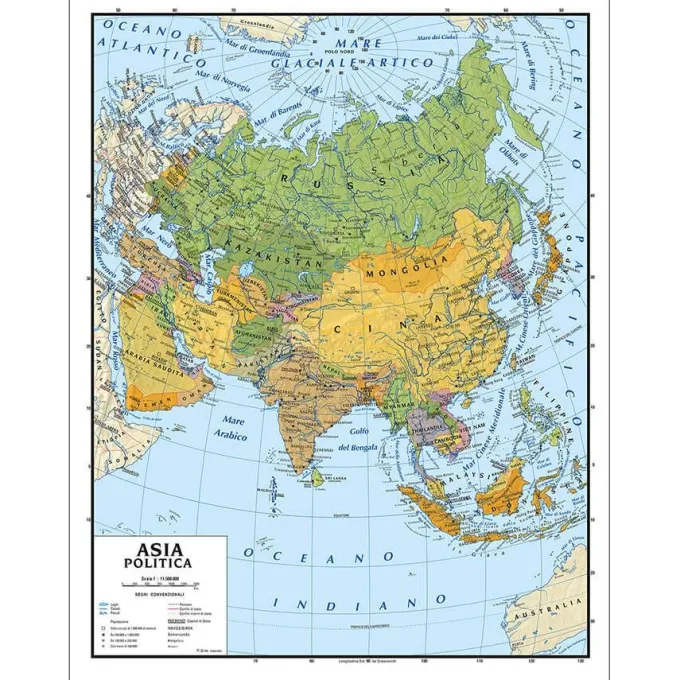 Carta geografica asia