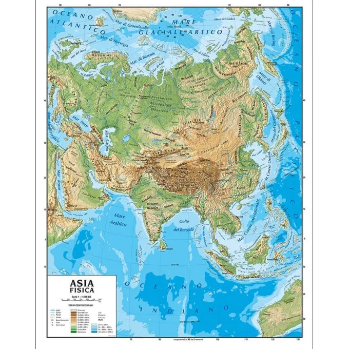 Carta geografica asia