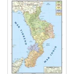 Carta geografica calabria