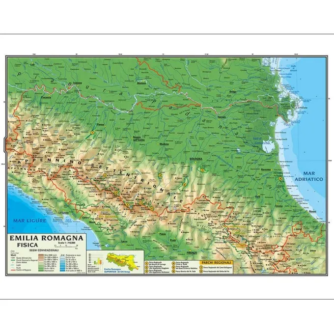 Carta geografica emilia romagna