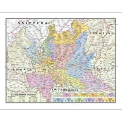 Carta geografica lombardia