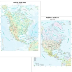 Carta geografica nord america
