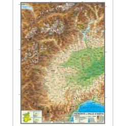Carta geografica piemonte e valle d'aosta