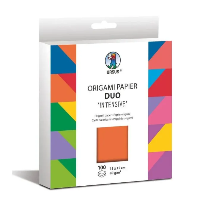 Carta origami duo colori intensi