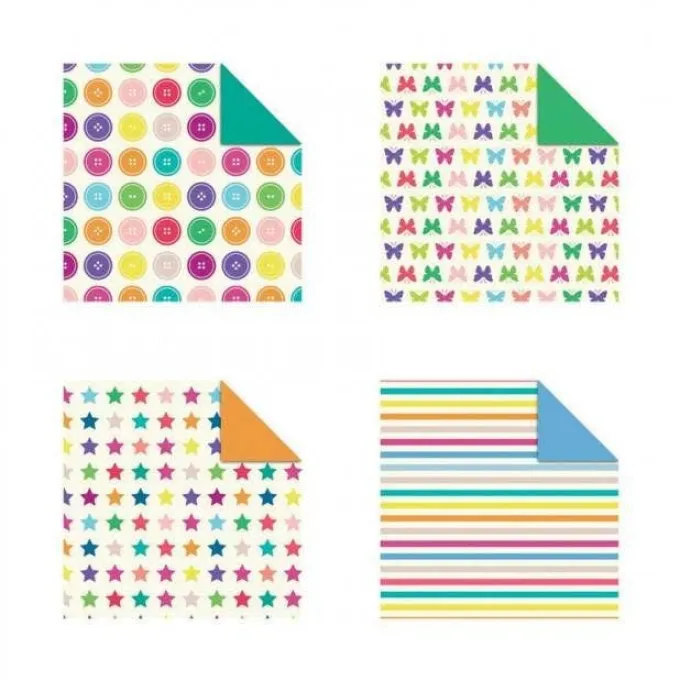 Carta origami fantasie color - 120 fogli 10 motivi