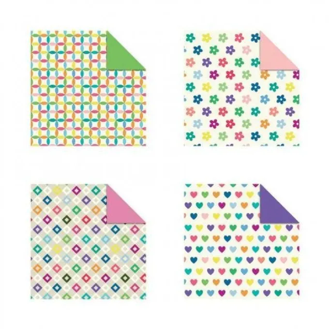 Carta origami fantasie color - 120 fogli 10 motivi