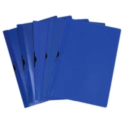 Cartelline con clip universale -5 pezzi blu
