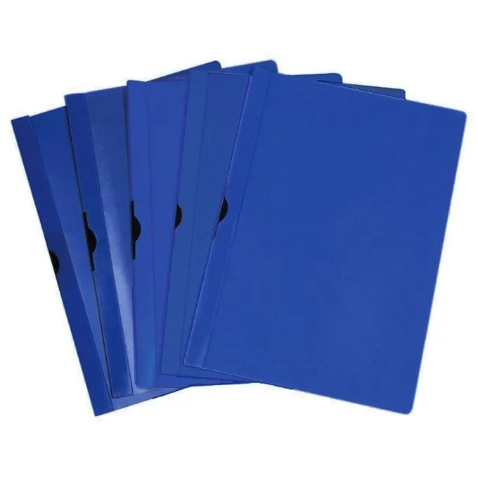 Cartelline con clip universale -5 pezzi blu