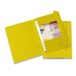 Cartelline con elastico - 5 pezzi gialli