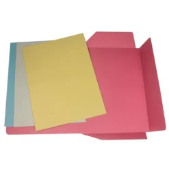 Cartelline manilla 3 lembi - 50 pezzi in 5 colori