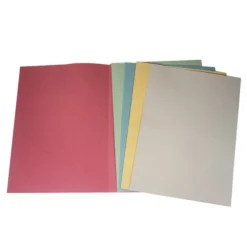 Cartelline manilla piegate - 100 pezzi in 5 colori