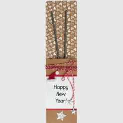 Cartoncini kraft con decori natalizi