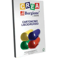 Cartoncino liscio ruvido borgione - 50ff nero a4