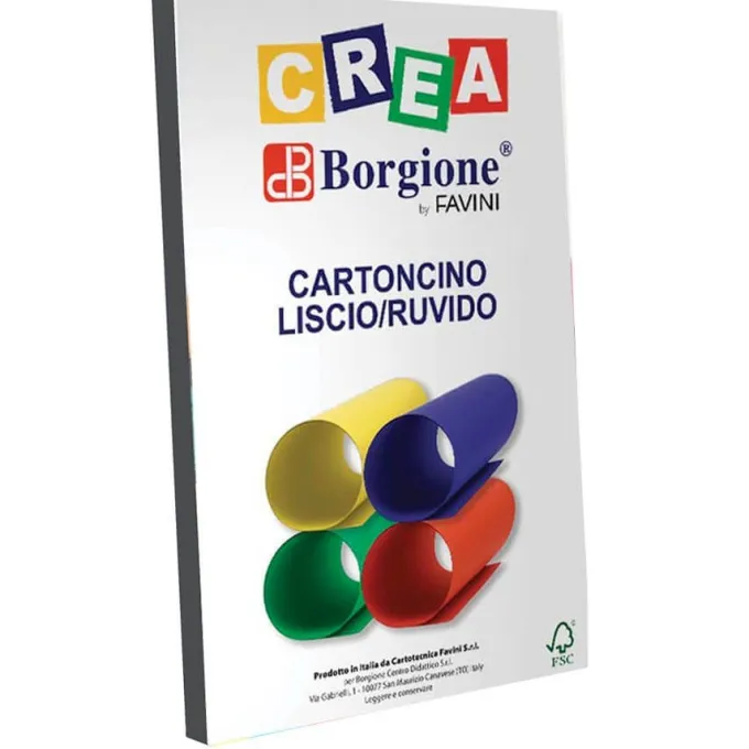 Cartoncino liscio ruvido borgione - 50ff nero a4