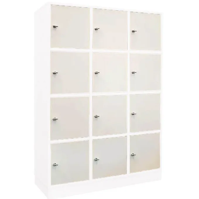 Casellario 12 ante lucchetto cam premium- bianco con zoccolo