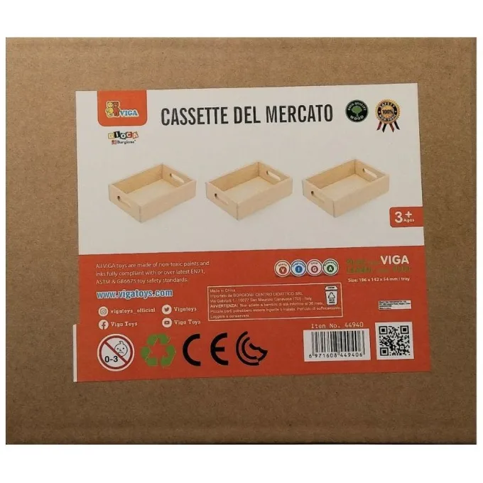 Cassette del mercato - 3 pezzi