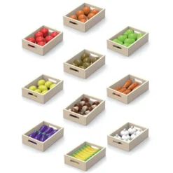 Cassette di frutta e verdura in legno