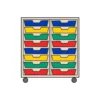 Cassettiera 16 cassette cam premium con ruote
