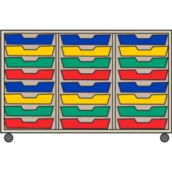 Cassettiera 24 cassette cam premium - base con ruote