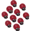 Coccinelle 3d in legno - 30 pezzi