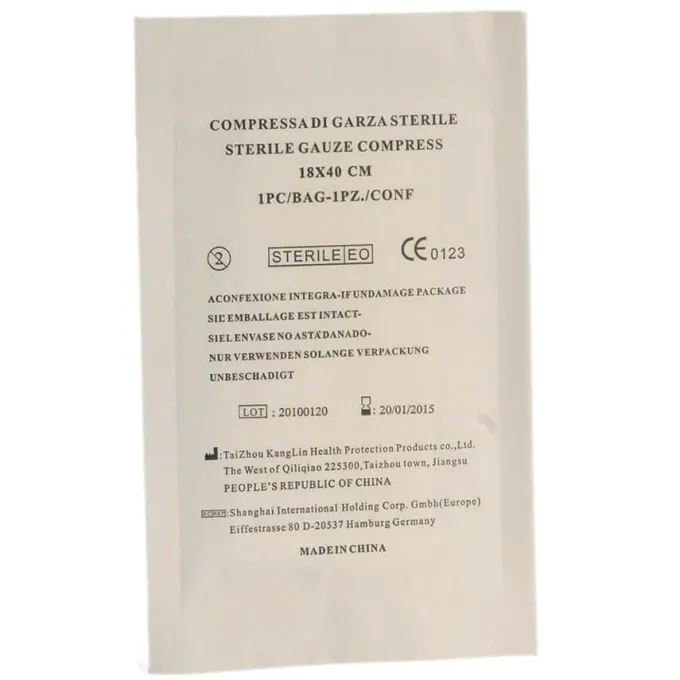 Compressa di garza cm 18x40 10 pezzi