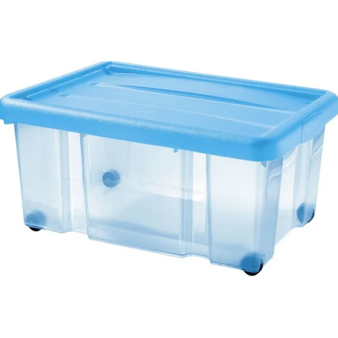 Contenitore trasparente medio azzurro