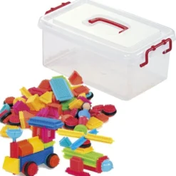 Costruzioni clip brick deluxe - 205 pezzi in contenitore