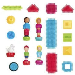 Costruzioni clip brick deluxe - 205 pezzi in contenitore