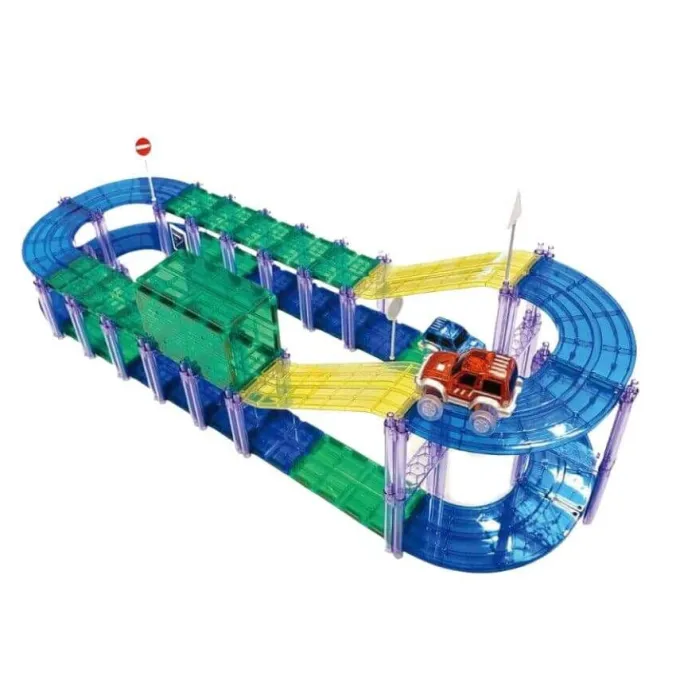 Costruzioni magnetiche set bese+ pista macchinine