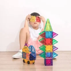 Costruzioni magnetiche set maxi+ pista per le biglie